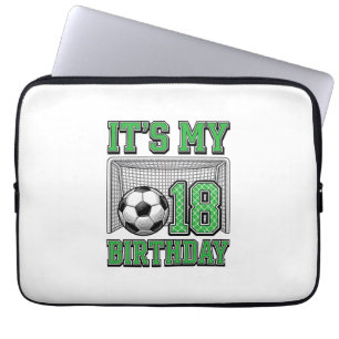 18th Birthday Soccer Vintage Laptop Sleeve