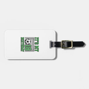 18th Birthday Soccer Vintage Luggage Tag