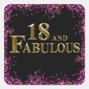 18th Birthday Square Sticker