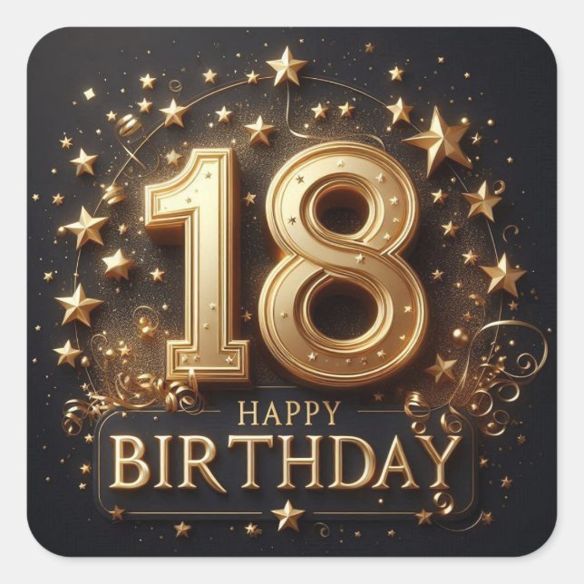18th birthday sticker (Front)