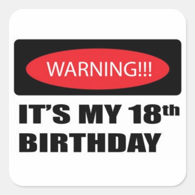 18th Birthday Stickers (Front)