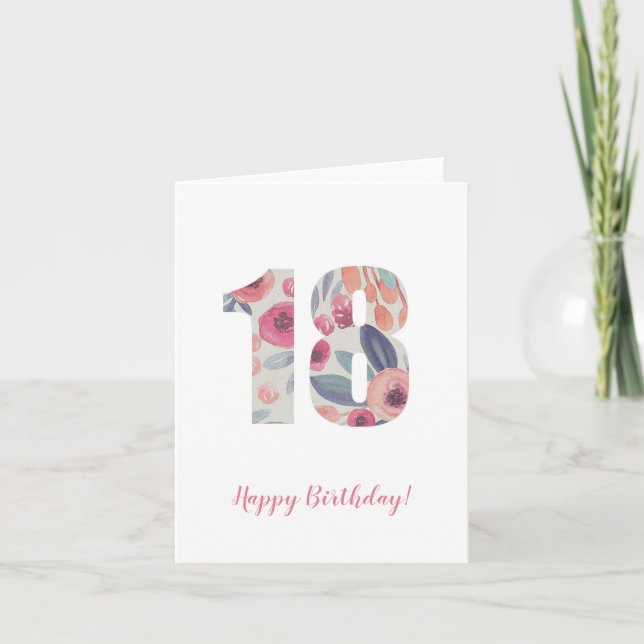 18th Birthday Thank You Card (Front)