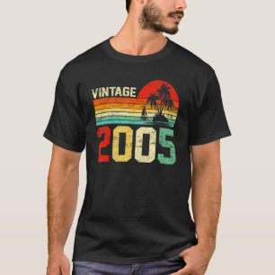 18th Birthday  Vintage 2005 Retro Boy Girl 18 Year T-Shirt
