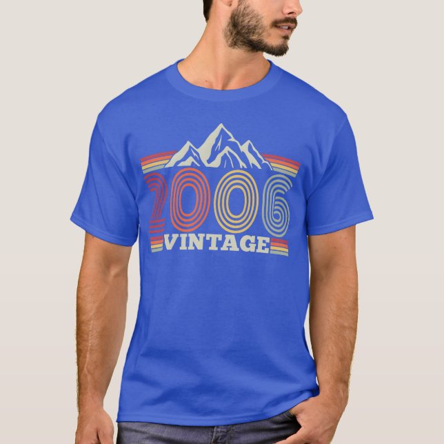 18th Birthday Vintage Mountains Hiking girl T-Shirt (Front)