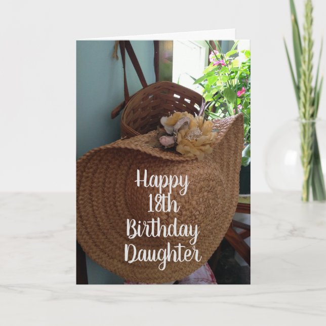 **18th BIRTHDAY** WISHES "BEAUTIFUL DAUGHTER" Card (Front)