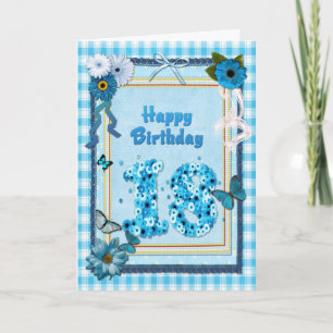 18th Birthday with a scrapbook effect Card