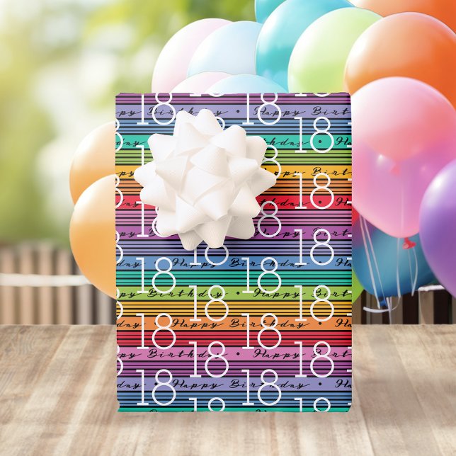 18th Birthday Wrapping Paper Sheet (Creator Uploaded)