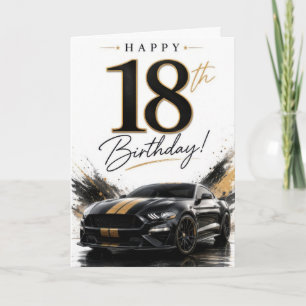 18th Boy Car Birthday Card