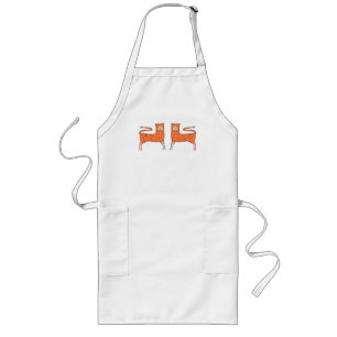 18th C English Primitive Lion Long Apron