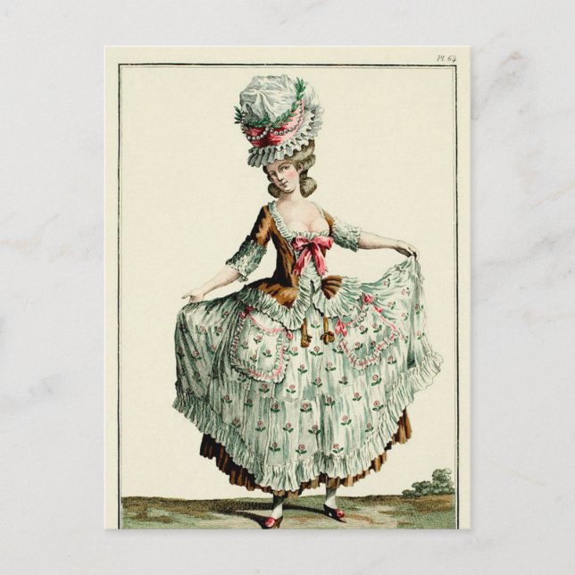 18th Century Day Dress Post Card (Front)