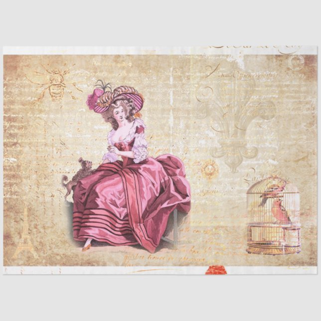 18th Century Ephemera French Tissue Paper (Front)