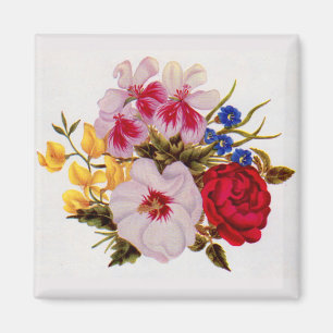 18th century flower bouquet flower arrangement magnet