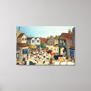 18th century Mayfair cattle market Canvas Print