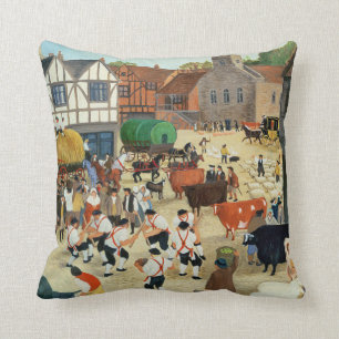 18th century Mayfair cattle market Cushion