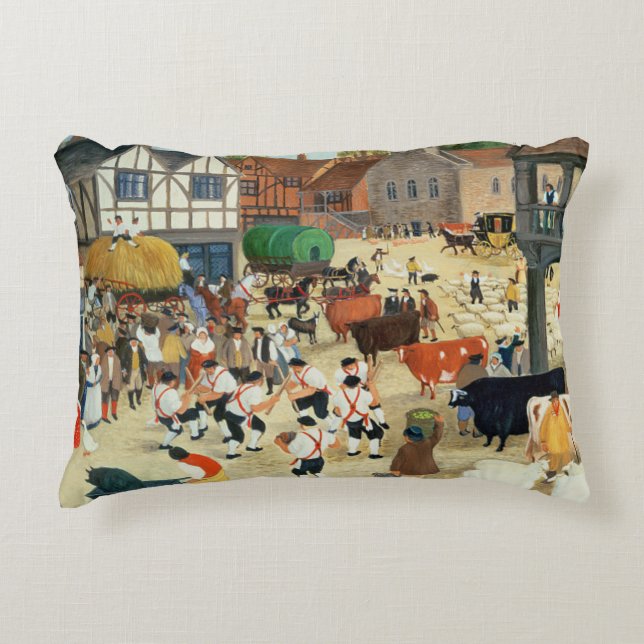 18th century Mayfair cattle market Decorative Cushion (Front)