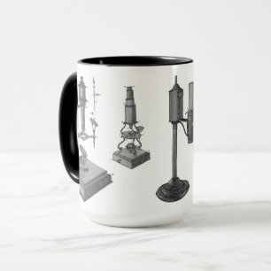 18th Century Microscope Antique Science INSTRUMENT Mug