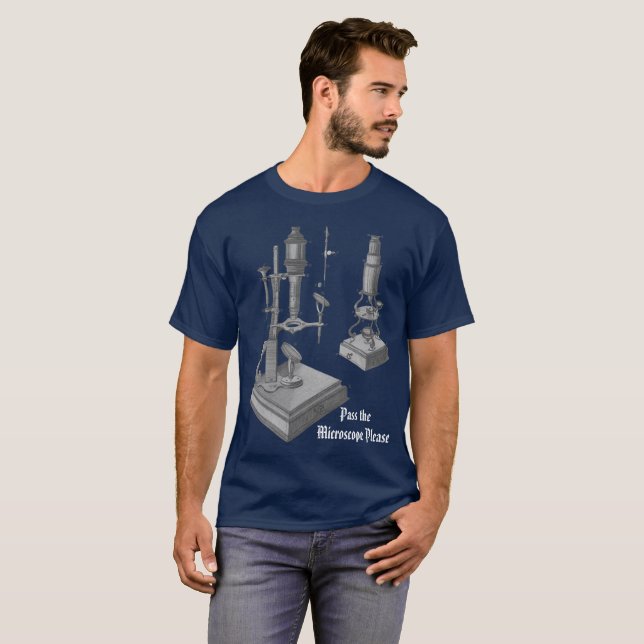 18th Century Microscope Antique Science INSTRUMENT T-Shirt (Front Full)