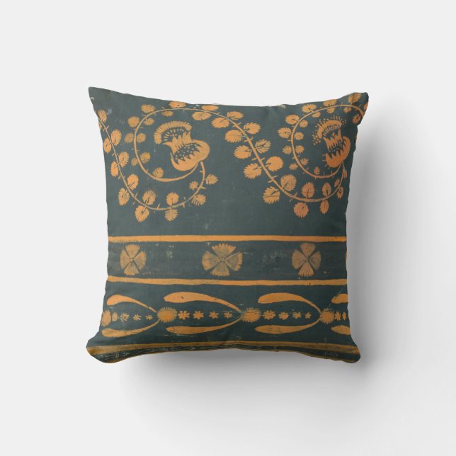 18th Century Pattern Drawing Illustration Cushion (Front)