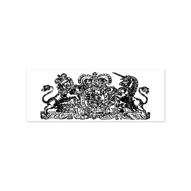 18th century Royal Coat of Arms Ink Stamp (Imprint)