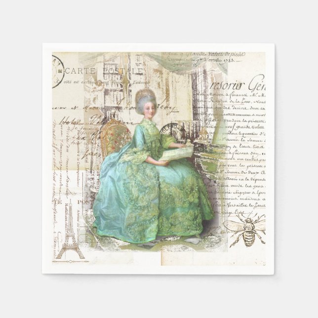 18th Century Royal Ephemera Napkin (Front)