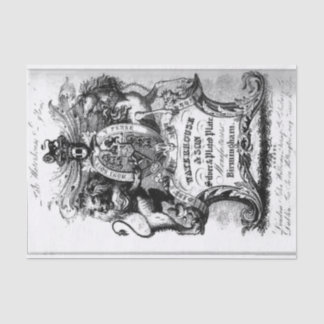 18th Century Trade Bussiness Card Tissue Paper