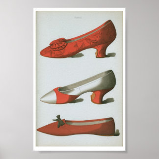 18th Century Victorian Fashion Shoe Plate XX  Art Poster