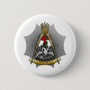 18th Degree: Knight of the Rose Croix 6 Cm Round Badge