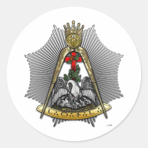 18th Degree: Knight of the Rose Croix Classic Round Sticker