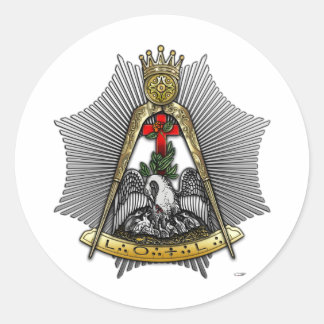 18th Degree: Knight of the Rose Croix Classic Round Sticker