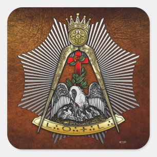 18th Degree: Knight of the Rose Croix Square Sticker
