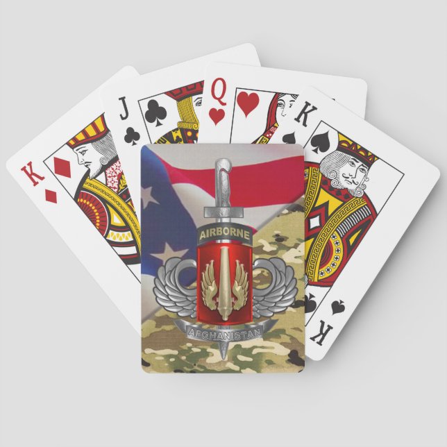 18th Field Artillery Brigade Afghanistan Veteran Playing Cards (Back)