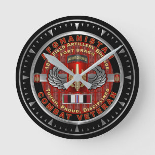 18th Field Artillery Brigade Afghanistan Veteran Round Clock
