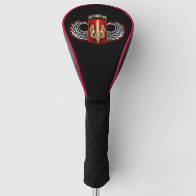 18th Field Artillery Brigade Airborne Jump Wings Golf Head Cover (Front)