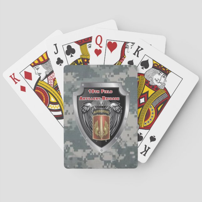 18th Field Artillery Brigade Airborne Playing Cards (Back)