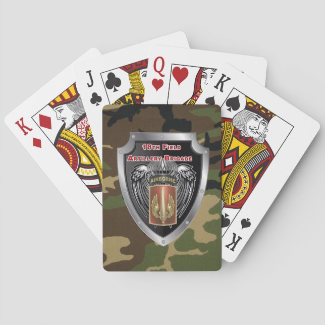 18th Field Artillery Brigade Airborne Playing Cards (Back)