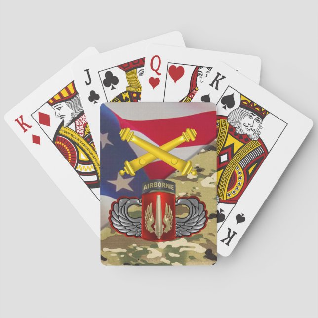 18th Field Artillery Brigade Airborne Playing Cards (Back)