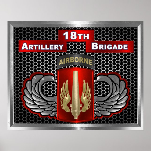 18th Field Artillery Brigade-Airborne Poster (Front)