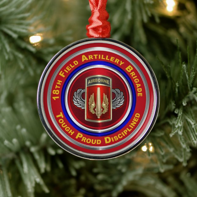 18th Field Artillery Brigade Keepsake Christmas Metal Tree Decoration (Tree)