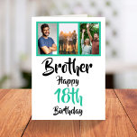 18th happy birthday brother photo collage Card<br><div class="desc">🌶️ Put a smile on a face with this awesome 18th birthday brother photo collage card. - Simply click to personalise this design 🔥 My promises - This design is unique and is designed with you in mind 🙏 Thank you for supporting my small business - If you would like...</div>