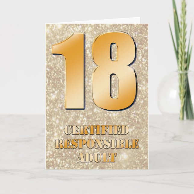 18th Happy Birthday Card (Front)