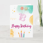 18th Happy Birthday Card<br><div class="desc">18th Birthday Photo Collage Girl Pink Flower White Card Create a Eighteenth Birthday seven photos collage in a big number eighteen shape. Decorated with beautiful and lovely watercolor blush pink flowers and green foliage. Great 18th Birthday gift for girls. Personalized number 18 photo collage for a unique and very special...</div>