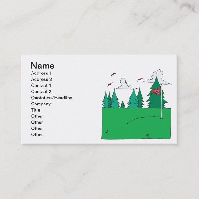18th Hole Business Card (Front)