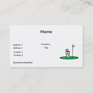 18th hole golf graphic business card