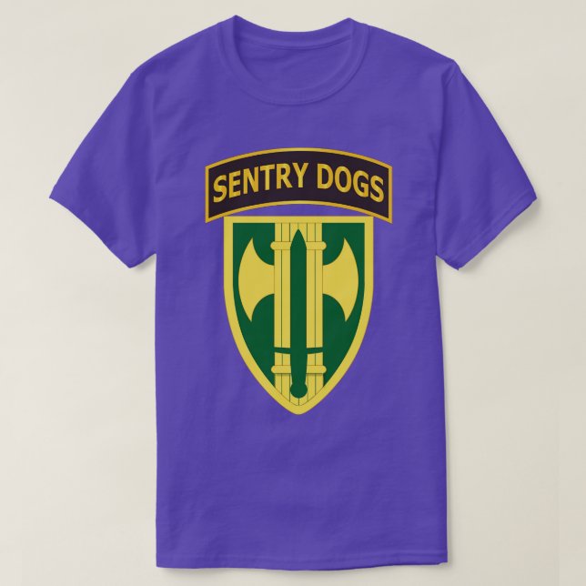 18th MP Brigade Sentry Dogs Tab wo Txt T-Shirt (Design Front)