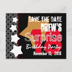 18th Save the Date Modern Birthday A07 Announcement Postcard