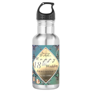 18th Wedding Anniversary Acquamarine Colour 532 Ml Water Bottle
