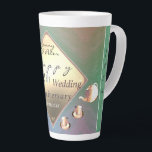 18th Wedding Anniversary Acquamarine Latte Mug<br><div class="desc">If you're looking for that unique latte mug for her,   that says all you want to for their 18th wedding anniversary,  and has added porcelain graphics and acquamarine colours,  then perhaps you've found it!</div>