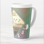 18th Wedding Anniversary Acquamarine Latte Mug<br><div class="desc">If you're looking for that unique latte mug for her,   that says all you want to for their 18th wedding anniversary,  and has added porcelain graphics and acquamarine colours,  then perhaps you've found it!</div>
