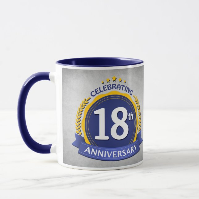 18th Wedding Anniversary Coffee Mug (Left)