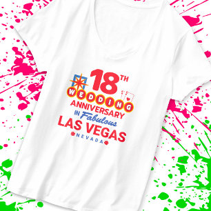 18th Wedding Anniversary Couples Las Vegas Trip T-Shirt